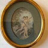 Rare small engraving entitled The Flight of Francois Boucher
