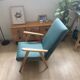 Fauteuil scandinave année 1950 velours