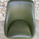 Vintage office chair olive space-age imitation leather 1970s