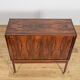 Mid-century rosewood bar with roller doors, Denmark, 1960s