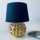 Lampe céramique bulles or