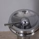 Vintage 1970s Italian-design chrome-plated metal floor ashtray