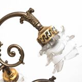 Brass chandelier from the 1950s, Western Europe.