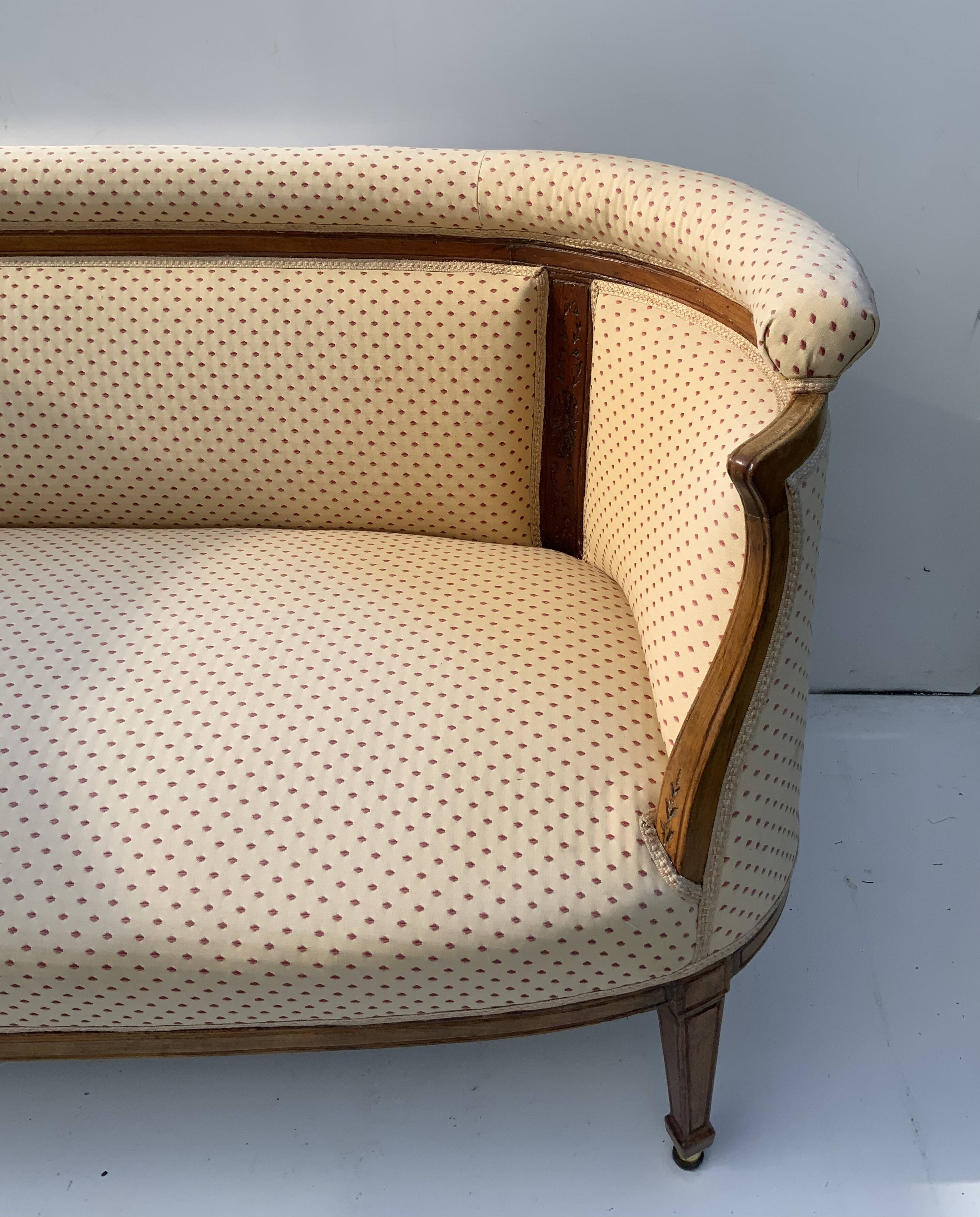 Antique Swedish sofa 3 seater late 1800s