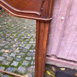 Renaissance mirror in solid carved oak, 19th century, 120x125cm