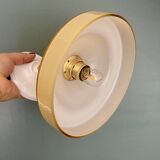 Vintage yellow opaline lampshade wall lamp