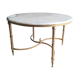 Round coffee table marble and brass