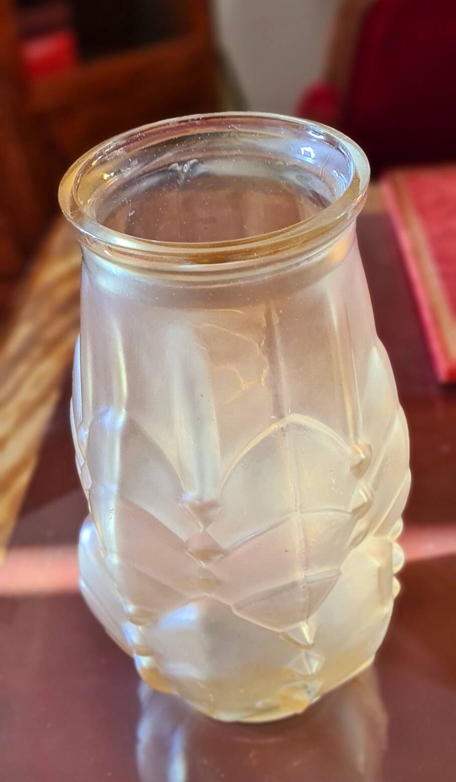 Art Deco opaline vase