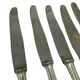 Set of bread knives Modernism, silver-plated brass, Poland, 1950s