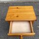 Solid pine bedside table with drawer 1990