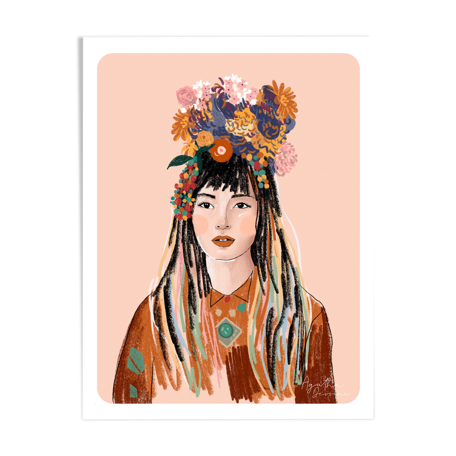 Illustration « Reines 01 » A4