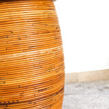 Cylindrical wicker basket, Italy 70's