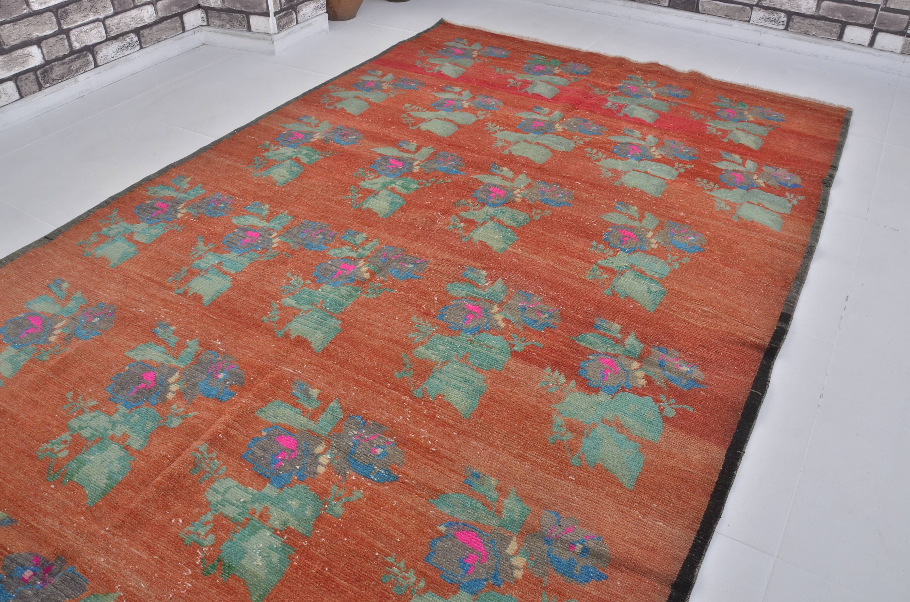 Flower Vintage Anatolian Rug sku1253