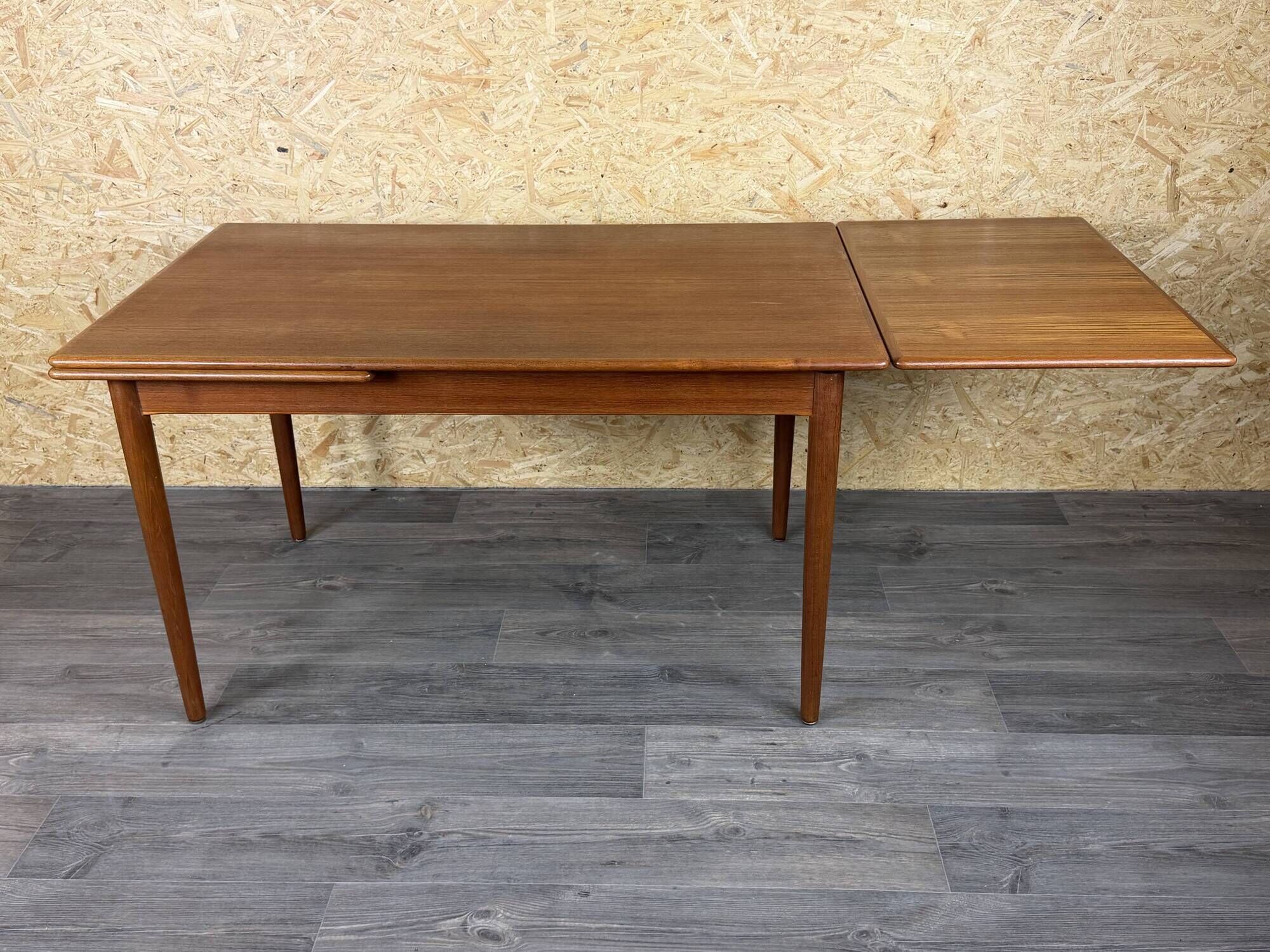 1960s 1970s Teak Extendable Dining Table Made in Denmark Danish Design
