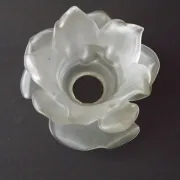 Vintage Art Deco Frosted Satin Glass Rose Flower Lamp Shade