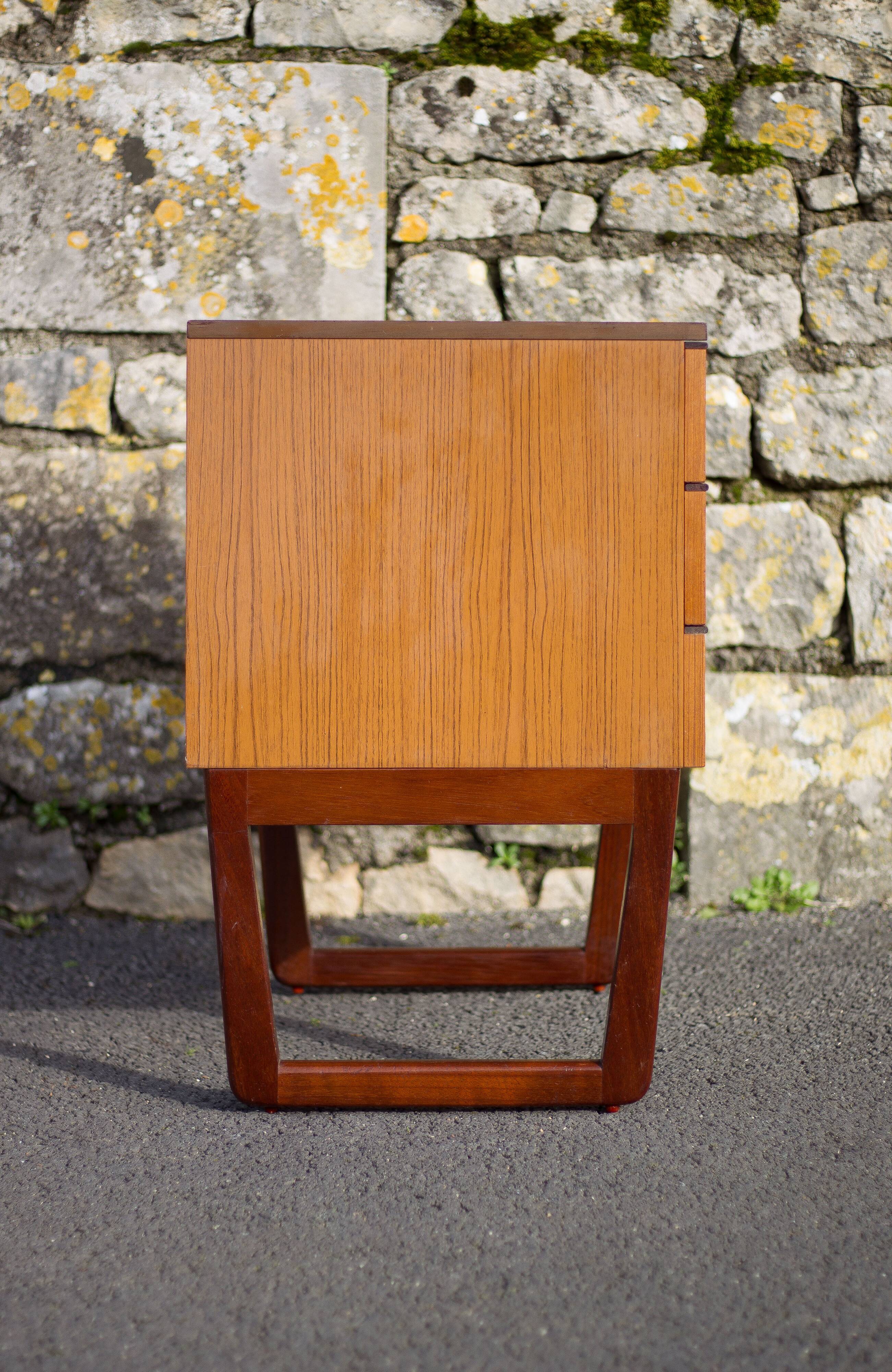 EUROPA vintage drawer unit, bedside table, end table, small chest of drawers