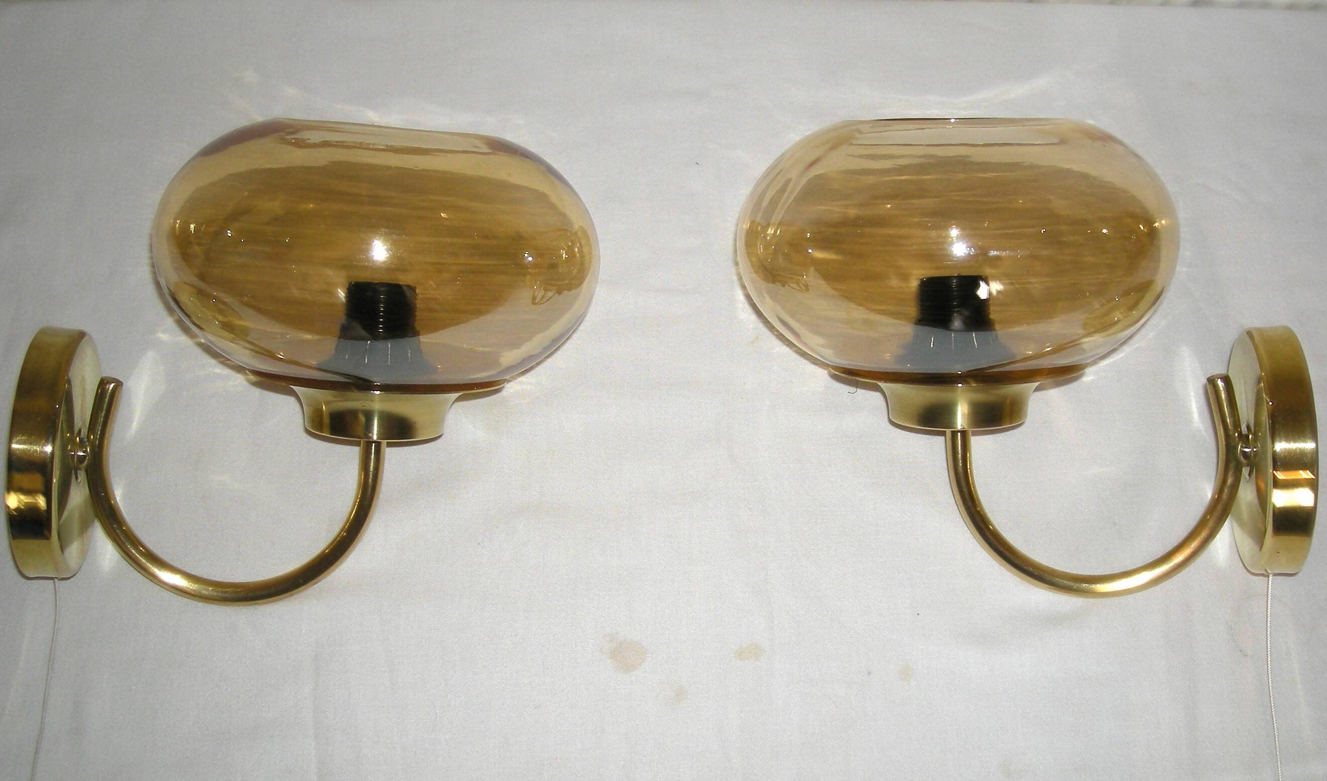 pair of wall lights from the 1970s