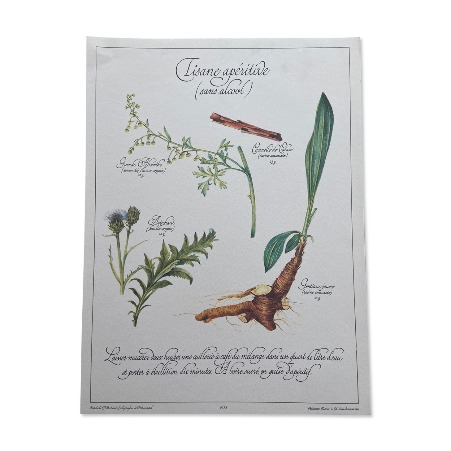 Botanical board "Tisane aperitif (alcohol-free)"