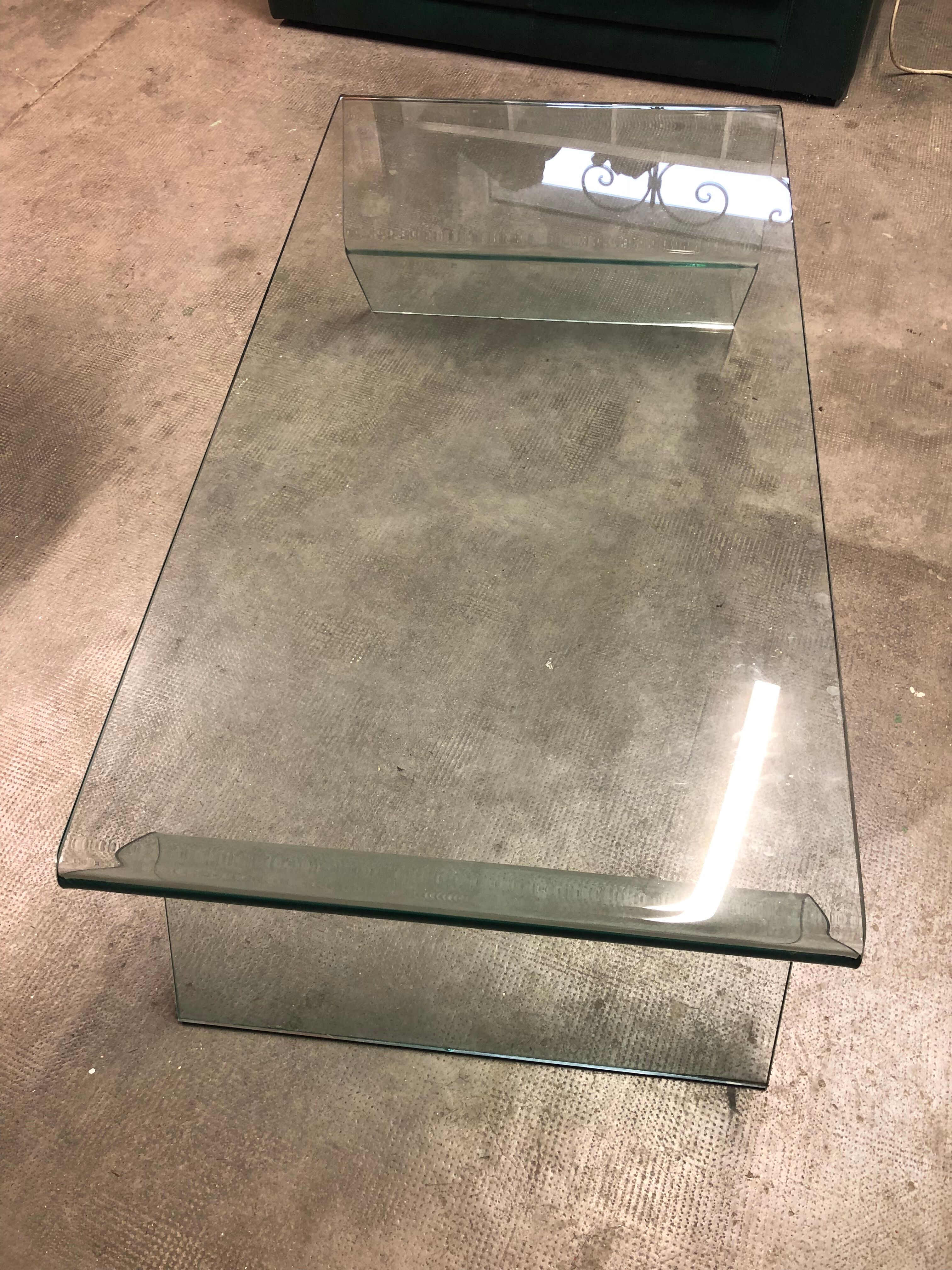 Glass coffee table
