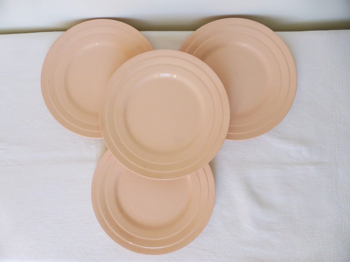 Set of 4 vintage porcelain dessert plates