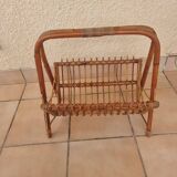Rattan magazine holder