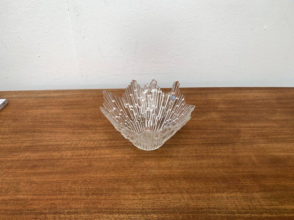 Mid-Center Finnish Revontulet Glass Bowl by Tauno Wirkkala for Humppila