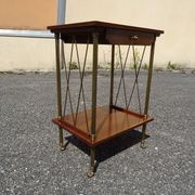 Table d'appoint néo classique bois et laiton an 70