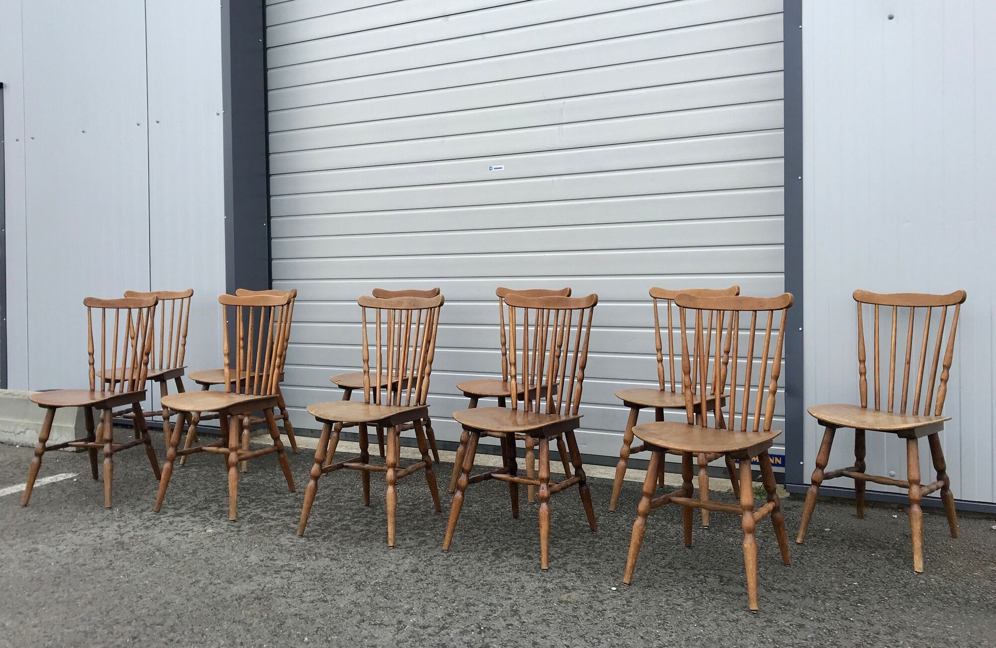 10 bistro chairs troquet "menuet" baumann 1970
