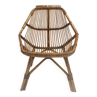 Fauteuil en bambou attribuable à Bonacina