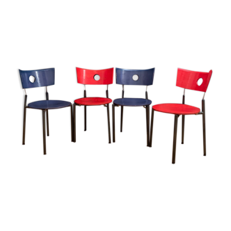 Un ensemble de quatre chaises Kusch + Co, années 70