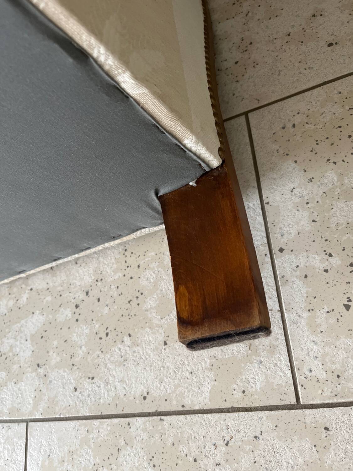 Pair of art deco armchairs in wood and floral fabric