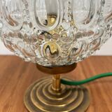 Vintage glass globe table lamp