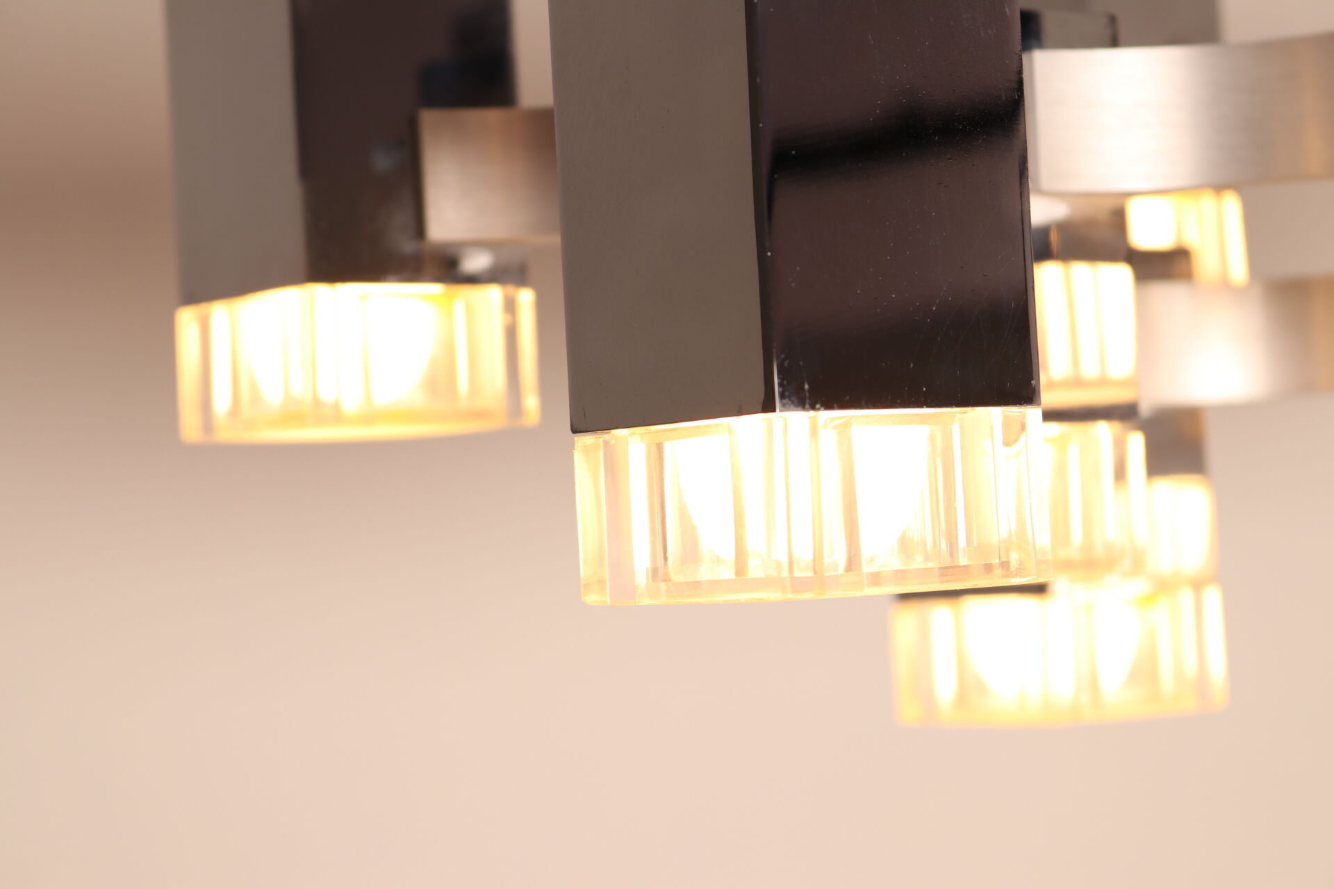 Ceiling light model 'Cubic' with 13 light units by Sciolari - Italy - 1970's