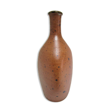 Vase en grès pyrité à trois faces vintage