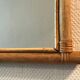 old rattan bamboo mirror owl shape vintage owl