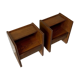 2 Scandinavian bedside tables in dark wood