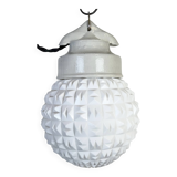 Vintage White Porcelain Pendant Light, 1970s