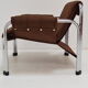 Fauteuil chromé du milieu du siècle par Viliam Chlebo pour Kodreta Myjava, années 1980.