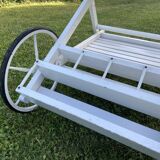 Service trolley terrace with wheels Desserte vintage bar Mid-century 1980