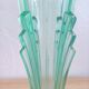 Vase en verre pressé vert style Art déco, vers 1960