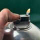 Brutalist lighter by Art3, solid aluminium, Spain, 1970s