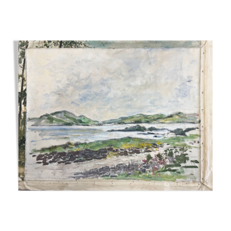 HST painting "Landscape of the Moors" from Ireland? attr. Roger ROZET (1915-2001)