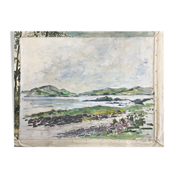 Tableau HST "Landscape of Landes" from Ireland? attributed to Roger ROZET (1915-2001)
