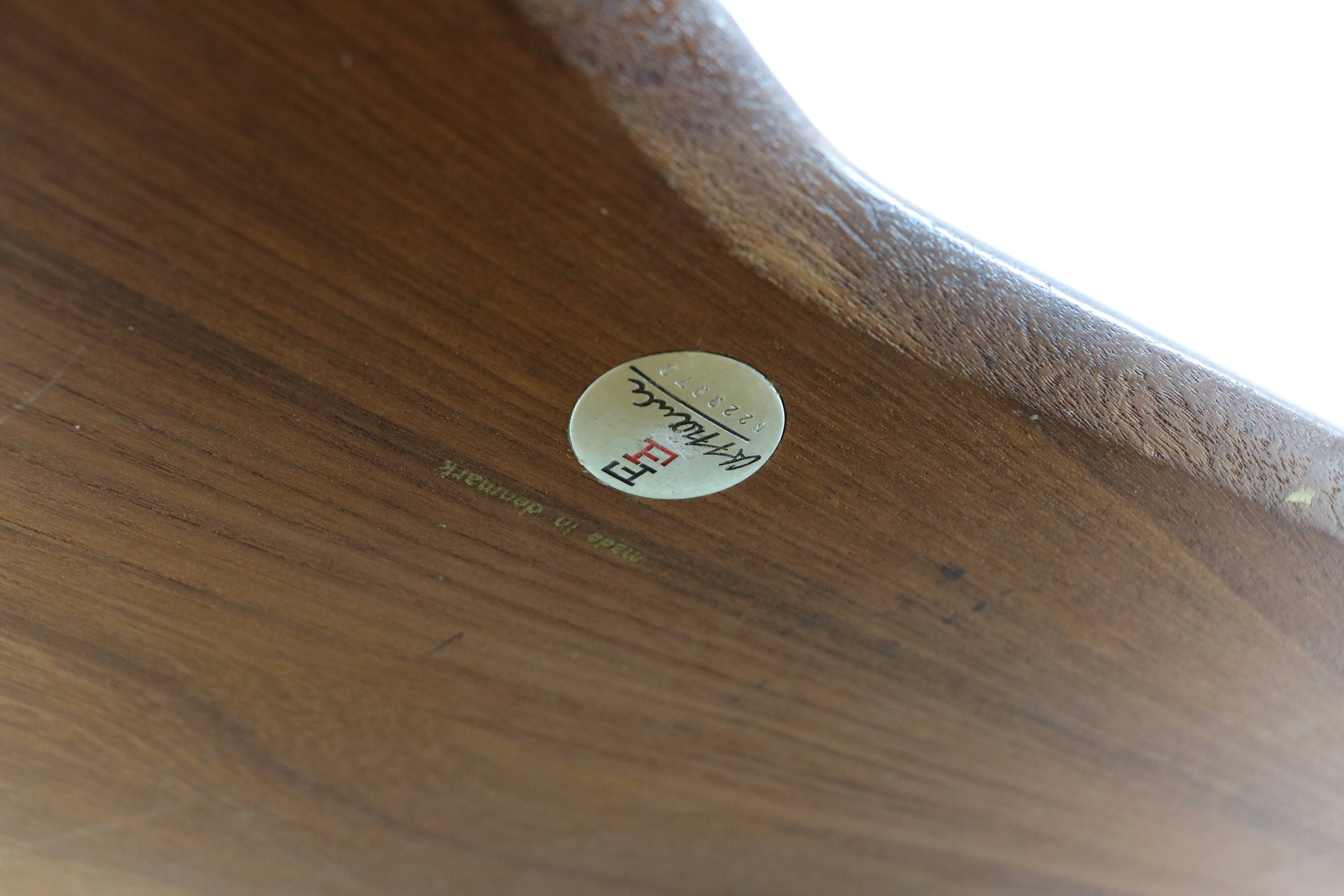 Danish design teakwood minerva corner table by Peter Hvidt & Orla Molgaard-Nielsen