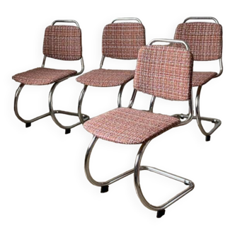 Lot de 4 chaises années 70