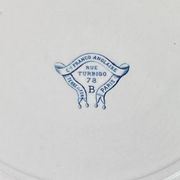 Round plate made of ironstone