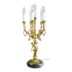 Candelabra, 6-pointed candlestick, marble, bronze, putti decoration, putto