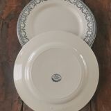 Serving of 6 plates in iron earth, Salins