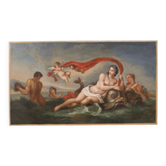 Peinture de la seconde moitié du 18ème siècle, le triomphe de Galatée