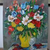 oil on canvas bouquet of flowers